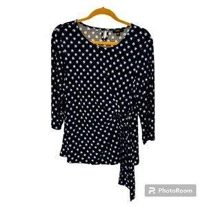 Cocomo Polka Dot Blouse-Petite Large